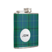 Monogramed Clan Mayhew Tartan Plaid Golf Flask Heupfles (Rechts)