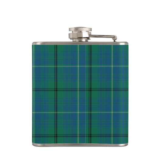 Monogramed Clan Mayhew Tartan Plaid Golf Flask Heupfles (Achterkant)