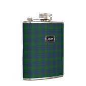 Monogramed Clan Montgomery Tartan Plaid Flask Heupfles (Rechts)