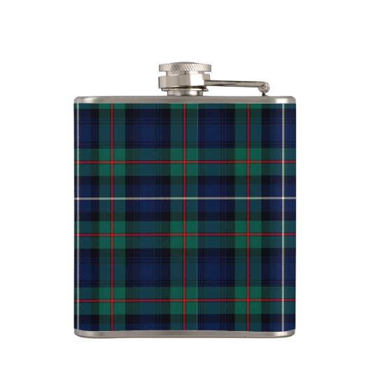 Monogramed Clan Robertson Tartan Pset Flask Heupfles (Achterkant)
