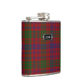 Monogramed Clan Ross Tartan Pset Flask Heupfles (Rechts)