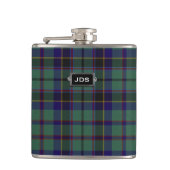 Monogramed Clan Stephenson Tartan Pset Flask Heupfles (Voorkant)