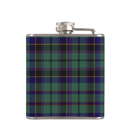Monogramed Clan Stephenson Tartan Pset Flask Heupfles (Achterkant)