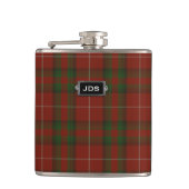 Monogramed Clan Stuart of Brute Tartan Pset Flask Heupfles (Voorkant)