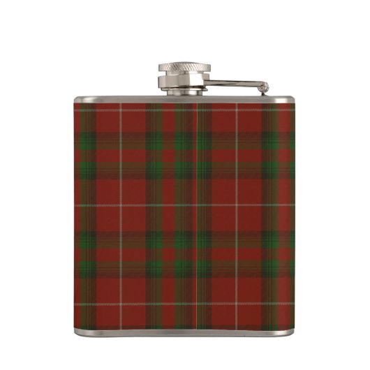 Monogramed Clan Stuart of Brute Tartan Pset Flask Heupfles (Achterkant)