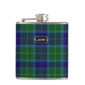 Monogramed Clan Wallace Tartan Pset Flask Heupfles (Voorkant)