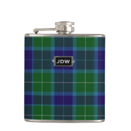 Monogramed Clan Wallace Tartan Pset Flask Heupfles