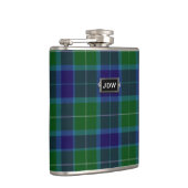 Monogramed Clan Wallace Tartan Pset Flask Heupfles (Rechts)