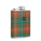 Monogramed Clan Wilson Tartan Plaid Flask Heupfles (Rechts)