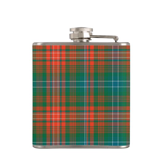Monogramed Clan Wilson Tartan Plaid Flask Heupfles (Achterkant)