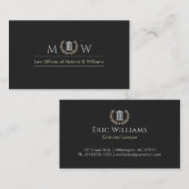 Monogramed Courthouse Visitekaartje (Voorkant / Achterkant)