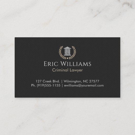 Monogramed Courthouse Visitekaartje (Achterkant)