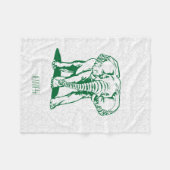 Monogramed Cute Hunter Green Elephant Line Drawing Fleece Deken (Voorkant (Horizontaal))