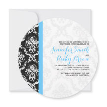 Monogramed Elegant Zwart & Wit Bruiloft