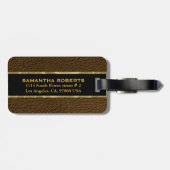 Monogramed Faux Leather  look Bagagelabel (Achterkant horizontaal)