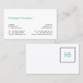 Monogramed Ga naar lezen Visitekaartje (Voorkant / Achterkant)