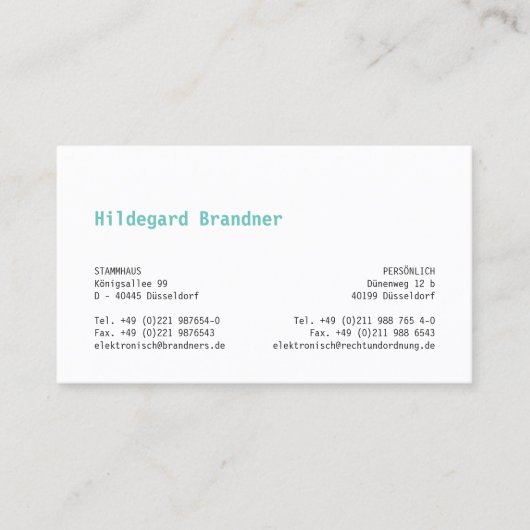 Monogramed Ga naar lezen Visitekaartje (Voorkant)