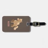 Monogramed gepersonaliseerd Pony Paardenmeisje Bagagelabel (Voorkant horizontaal)