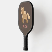Monogramed gepersonaliseerd Pony Paardenmeisje Pickleball Paddle (Links)