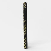 Monogramed Gold Glitter Zigzag Chevron Pattern Case-Mate iPhone Case (Achterkant/links)