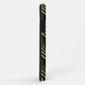 Monogramed Gold Glitter Zigzag Chevron Pattern Case-Mate iPhone Case (Achterkant/rechts)