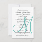 Monogramed Initiaal Upload je fotohuwelijk Kaart (Voorkant)