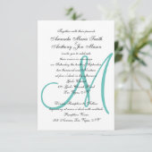 Monogramed Initiaal Upload je fotohuwelijk Kaart (Staand voorkant)