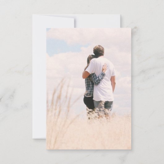 Monogramed Initiaal Upload je fotohuwelijk Kaart (Achterkant)