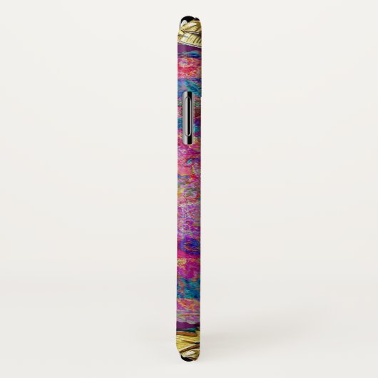 Monogramed Kleurrijke  Bloemen Collage Case-Mate iPhone Case (Achterkant / rechts)