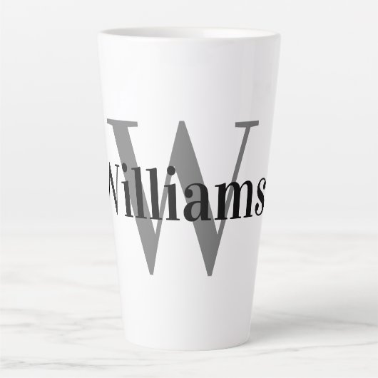 Monogramed Latte Mok (Voorkant)