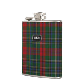 Monogramed MacLean Tartan Plaid Flask Heupfles (Links)