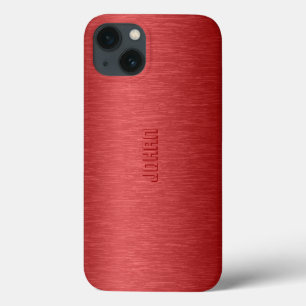 Monogramed Metallic Red Pensed Aluminium Kijk Case-Mate iPhone Case