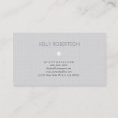 Monogramed Modern Linen Texture Kijk Event Design Visitekaartje (Achterkant)