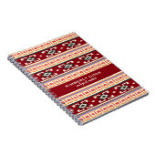 Monogramed Native Amerikaans Tribal Geometrisch Pa Notitieboek (Rechterzijde)