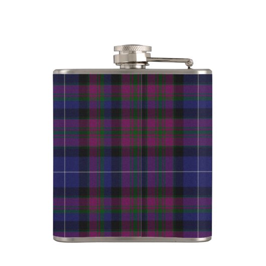 Monogramed Pride of Scotland Tartan Pset Flask Heupfles (Achterkant)