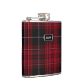 Monogramed Pride of Wales Tartan Pset Flask Heupfles (Rechts)