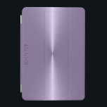Monogramed pruim Paarse metalen achtergrond iPad Mini Cover<br><div class="desc">Elegante pruim paarse metallic achtergrond,  RVS look ( Afbeelding van RVS gekleurde pruim paarse)</div>