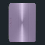 Monogramed pruim Paarse metalen achtergrond iPad Mini Cover<br><div class="desc">Elegante pruim paarse metallic achtergrond,  RVS look ( Afbeelding van RVS gekleurde pruim paarse)</div>