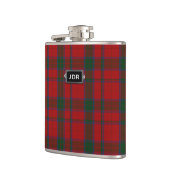 Monogramed Red Clan Robertson Tartan Pset  Heupfles (Links)
