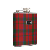 Monogramed Red Clan Robertson Tartan Pset  Heupfles (Rechts)