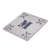 Monogramed Repro Portugese Blue Azulejos Tegel Tegeltje (Zijkant)