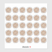 Monogramed Roos Gold Faux Wax Seals Sticker (Vel)