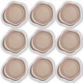 Monogramed Roos Gold Faux Wax Seals Sticker (Voorkant)