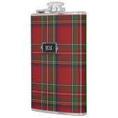 Monogramed Royal Stewart Tartan Pset Flask Heupfles (Links)