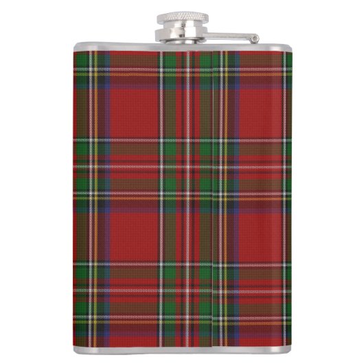 Monogramed Royal Stewart Tartan Pset Flask Heupfles (Achterkant)