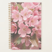 Monogramed Roze Krabappel Bloesems Planner (Voorkant)