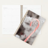 Monogramed Snowflake Overdekte Candy Cane Planner (Display)