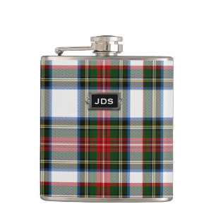 Monogramed Stewart Dress Tartan Pset Flask Heupfles