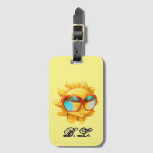 Monogramed Sun Bagagelabel (Voorkant (verticaal))