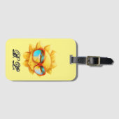 Monogramed Sun Bagagelabel (Voorkant (horizontaal))